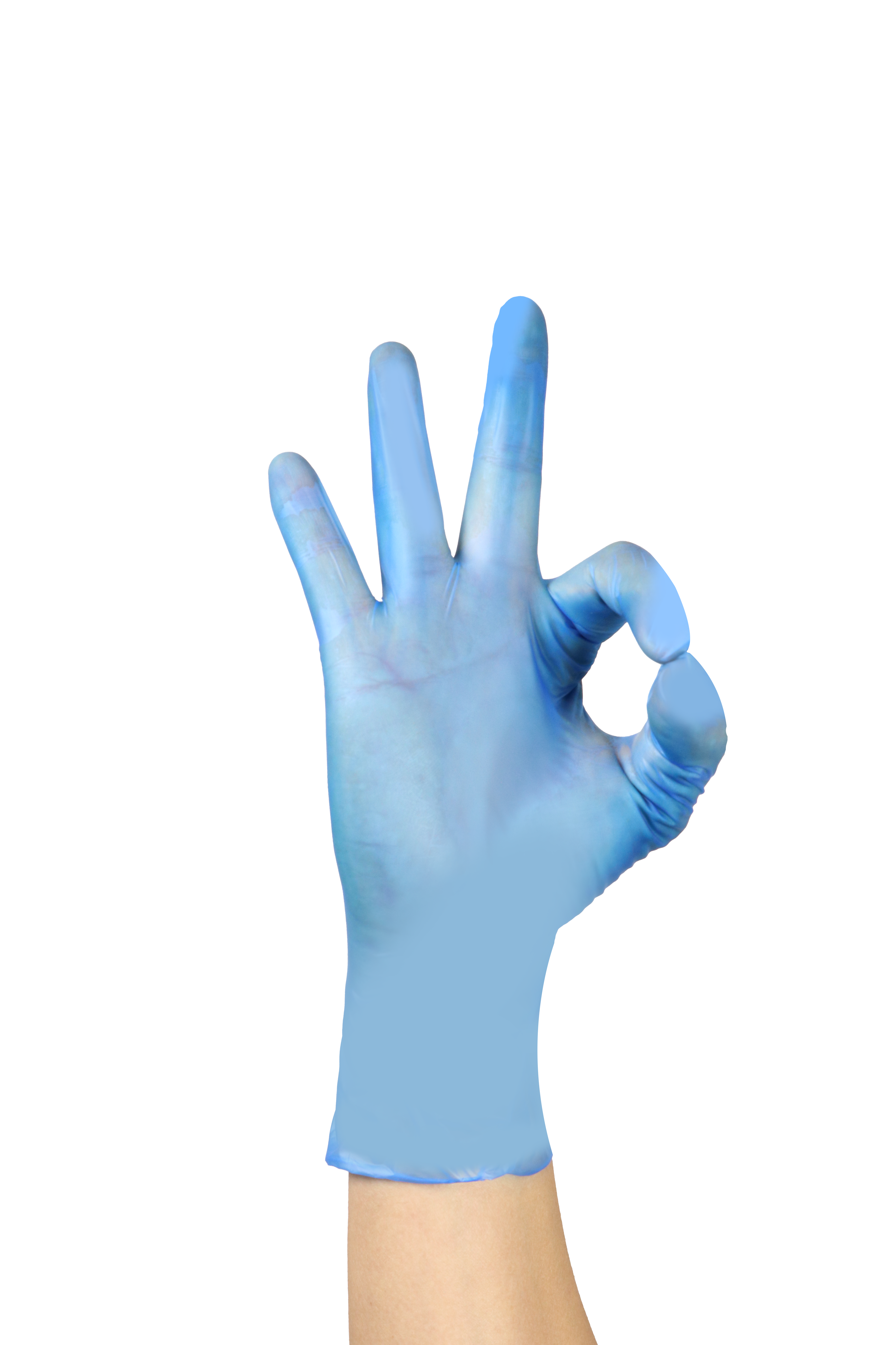 Vinyl Examination Gloves- Blue