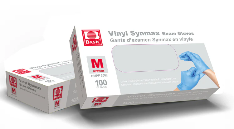 Vinyl Examination Gloves- Blue