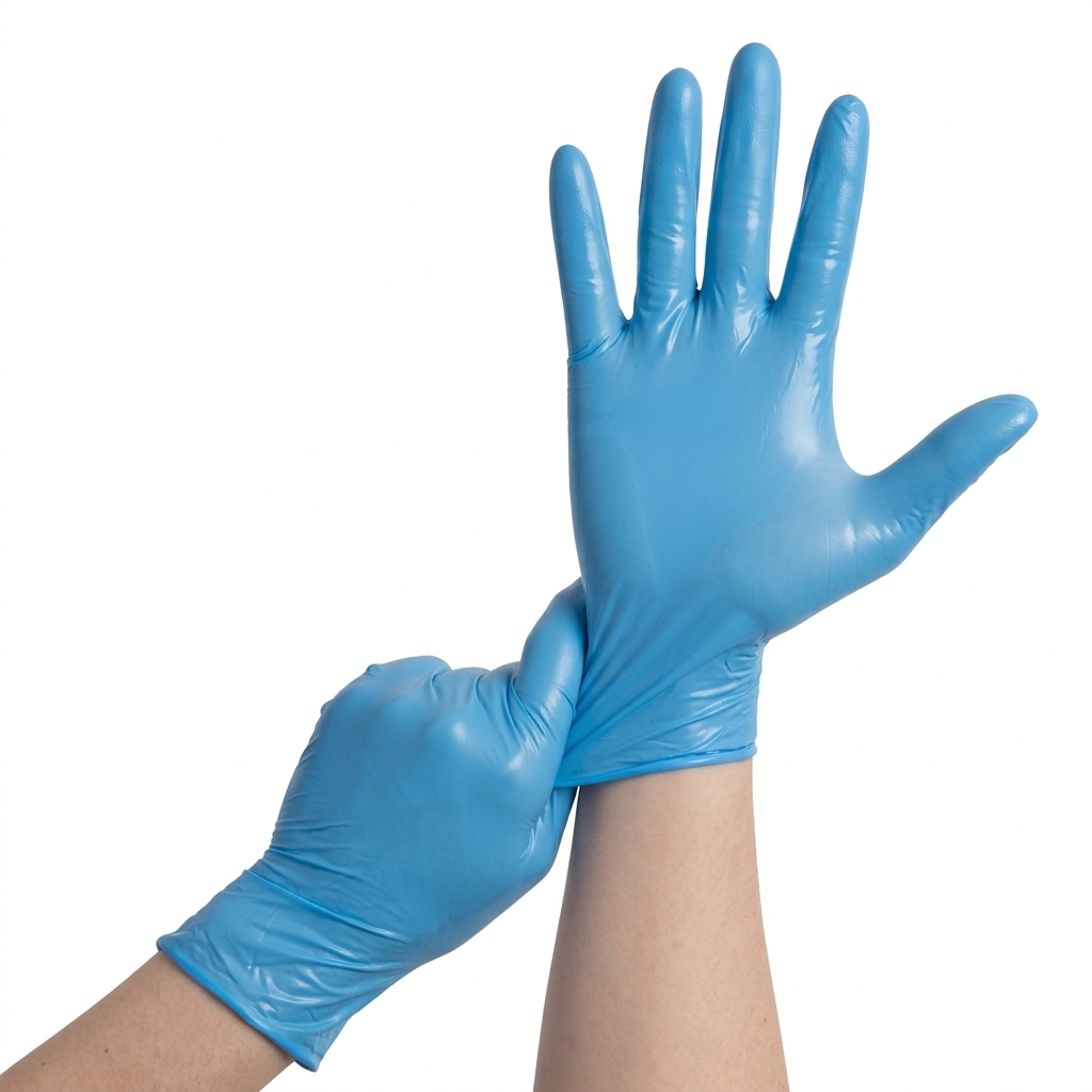 Disposable Synmax Vinyl Gloves Blue